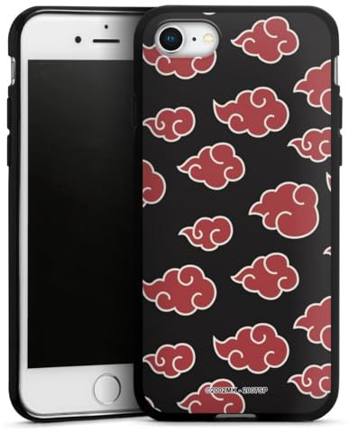 Silikon Hülle kompatibel mit Apple iPhone SE (2020) Case schwarz Handyhülle Offizielles Lizenzprodukt Naruto Shippuden Akatsuki