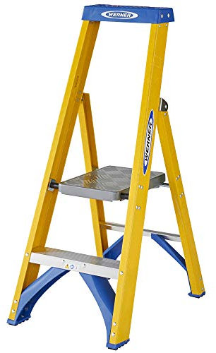 Werner Fibreglass Platform Stepladder 2 Tread 7170218