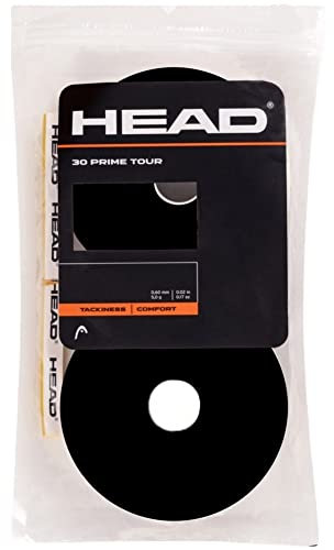 HEAD Unisex-Adult 30 Prime Tour Tennis Griffband, Schwarz, One Size