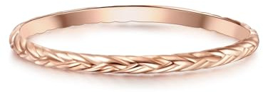GLANZSTÜCKE MÜNCHEN Damen Ring 925/- Sterling Silber rosegold | rosévergoldet 18 Karat, Bandring