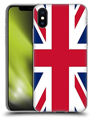 Head Case Designs Grande Britannia Regno Unito Bandiere dei Paesi Custodia in Gel [Protezione di Grado Militare] Compatibile con Apple iPhone X/iPhone XS