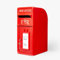 Assorted Collections Post Box ER Mail Box with Lock Wall Mount/Pillar Mount Post Box – Lockable Postage Box Durable Cast Iron Post Office Box (Red)