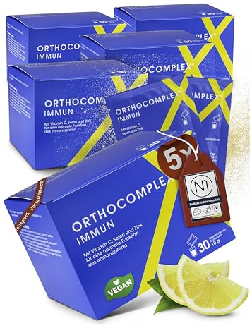 ORTHOCOMPLEX Immun Granulat - 150 Tage Immun Boost Monatskur mit Vitaminen | Rundum-Sorglos-Granulat zum Immunsystem stärken - mit allen relevanten Vitaminen und Mineralien, nur 1x täglich einnehmen