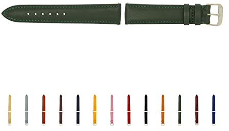 SELVA Uhrenarmband, 14-24 mm, Leder, zum Wechseln, Ersatzarmband für Smartwatch, Made in Germany
