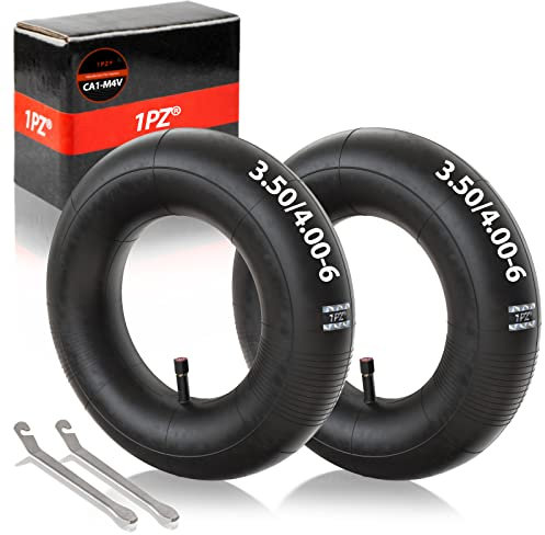 1PZ UK6-40T 2 pack of 3.50/4.00-6 Inner Tube TR13 Straight Valve with Tyre Levers Replacement for Wheelbarrow Sack Barrow Trolley Mobility Scooter Wheel Tyre Tire
