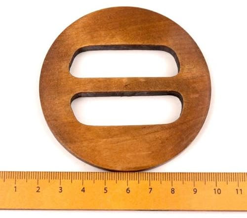 Mischungsgröße Runde Form Garnitur Handarbeit aus Holz Handwerk Gürtelschnalle Ring Holz Kleidung Zubehör Nähen Kinder DIY 50-75mm 1pc-4. 80mm