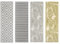 CB Home & Style Outdoor Teppich Raute Indoor Camping Terasse Balkon (Blättergrau, 80 x 250 cm)