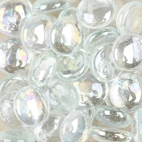 STONED® 200 glass pebbles MIXED Crystal Colours CHOOSE your Colours (Clear Iridescent)
