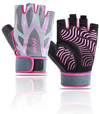 COAVEL Fitnesshandschuhe für Damen mit integriertem Handgelenk und gepolsterter Handfläche, speziell für Gewichte, Crossfit, Klimmzüge, Fitness, Fitnessstudio, Radfahren usw.