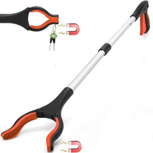 Reacher Grabber Pickup Tool, 36 Long Grabber Reacher Tool with Magnetic Tip, Trash Picker for Elderly Grab It Reaching Tool, Garbage Picker Upper, Litter Pick Up Grab Claw Grabber Stick