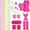 Bocguy 90er und 80er Jahre Outfit Damen, Jahre Accessoires, Geeignet für 80er und 90er Jahre Maskerade, Karneval, Mardi Gras Partys