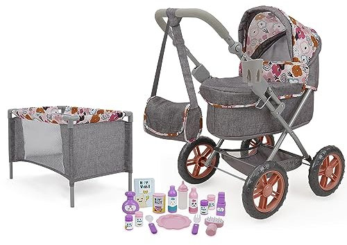 509 Crew Doll Stroller Pram 18 Piece Combo Value Play Set, Ages 3+
