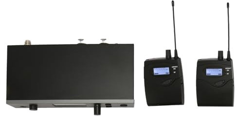 Sistema de Monitor de Auriculares Inalámbrico, Sistema Profesional de Retorno de Oído de Monitor UHF de un Canal, 1 Remolque 2 Monitor de Auricular de Baja Latencia y bajo Ruido