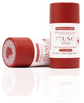 MUSC INTIME La Marque Offcielle - Lot de 2 - Déodorant - Anti Transpirant - Rose Mystik - L'Envoûtante - 95% Ingrédients Naturels - Sans Sel D'Aluminium Ni Pertubateur Endocrinien - 2 x 50g