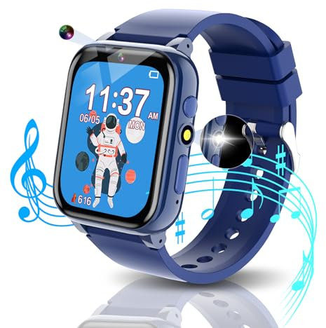 MiracDan Smartwatch Kinder, Kinderuhr Junge mit 26 Spiel, Lernkarten, Hörbuch, Kamera, Musik, Schrittzähler, Taschenlampe, Wecker, Kinder Smartwatch Spielzeug Geschenk 5–12 Jahre alt