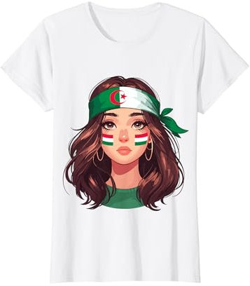 Algérie fille Algérienne fille Algérie femme drapeau Cadeau T-Shirt