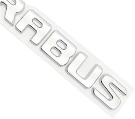ALMVIS Passend for Mercedes Benz Brabus C W203 W204 W205 Coupe Kofferraumabzeichen Logo Sticke Buchstaben B20 B30 D30 450 650 ABS Emblem Chrom Silber Auto-Logo-Aufkleber(B R A B U S)