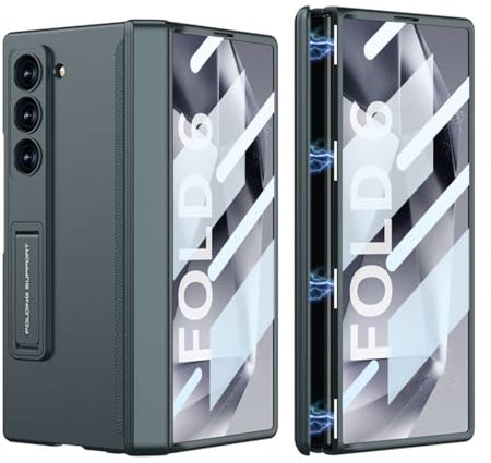 COQUE Funda Galaxy Z Fold 6,película Protectora de Carcasa con bisagras integradas,Carcasa Plegable con Todo Incluido,Funda de teléfono Plegable para Samsung Galaxy Z Fold 6 5G-Menta