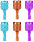 lasuroa 6pz Stick Controller Droni, Radiocomando Stick Sostituzione Joystick per Drone Compatibile con DJI Mini 3 PRO Accessori Controller Smart DJI RC(Azzurro Viola Arancio)