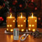 Glowtink 3 in 1 LED String Lights - Rechargeable Flickering Flameless Candles with Remote Timer, Ideal for Home, Dining Table, Christmas Decor, Grey