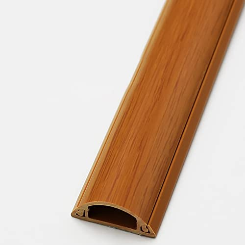 Cache-câble pour câble – Cachez les fils avec système de gestion des cordons TV, cache-câbles en PVC effet bois pour mur, plafond, sol