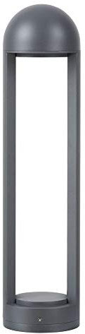 RONGJUEJP 8W LED Outdoor Garden Path Post Light Warm White LED Light IP55 Rated Louvre Exterior Driveway Patio Polished Die-cast Aluminum Finish Weatherproof Bollard Lamp Pathway