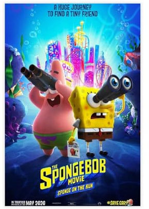 ahnld The SpongeBob Movie Sponge On The Run Leinwandposter, Wandkunst, Dekordruck, Bild Gemälde für Wohnzimmer, Schlafzimmer, Dekoration, 50 x 75 cm