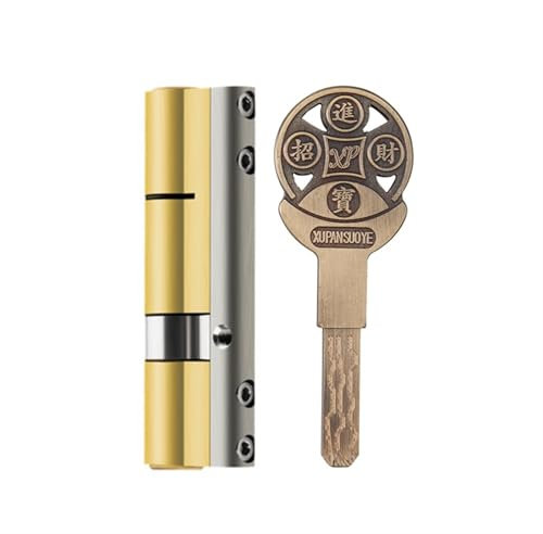 Cylindre en laiton de qualité C, noyau de serrure de porte en cuivre avec 8 clés, noyau de serrure de haute sécurité, matériel à double ouverture, 1 pièce(75mm-Center)