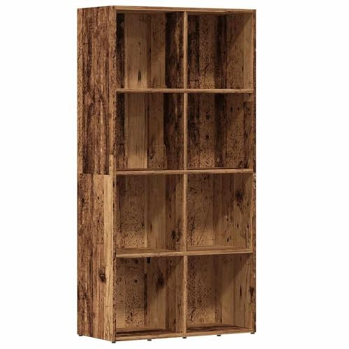 vidaXL Bibliothèque Vieux Bois 66x30x130 cm Bois d'ingénierie, bibliothèque, Armoire de Rangement, Support de Rangement, étagère, étagère à Livres
