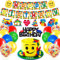 Building Blocks Themed Birthday Party Decorations Pack Includes Glitter Cake Topper Banners and Balloons Summer Colorful Themed Bday Party Pack Supplies