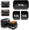 Air Fryer Liners Silicone for Ninja Flex Drawer AF500UK 10.4L, 3 Pcs Ninja AF500UK Accessories, Reusable Air Fryer Accessories, Large Dual Air Fryer Inserts, 1X10.4L and 2x5.2L (3 Packs- Black)