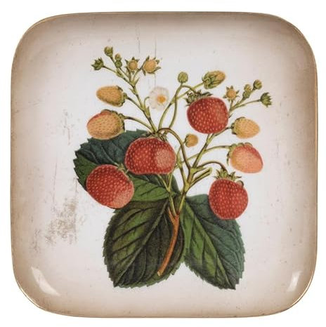 COTE TABLE Tablett Erdbeere, Metall, 16 x 16 x 16 cm, Rot