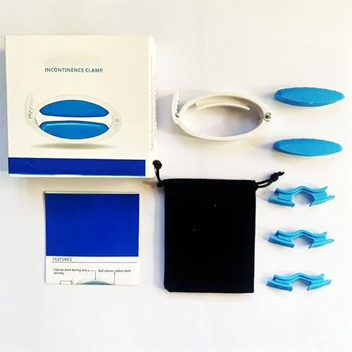 Abrazadera para incontinencia urinaria masculina, cojín de silicona suave, presión ajustable, para todo el día, comodidad (B)