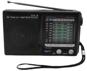 Raypow Radio de Portátil, 9 Bandas Radios de Transistor FM/Am/SW1~SW7 Bolsillo Portátil Funciona con 2 Pilas AA, Radio de Pequeña de Bolsillo Viaje FM,Altavoz Fuerte,Uso en Interiores, Exteriores.