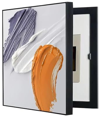 AWSAD Cache Compteur Electrique, Cache Tableau Electrique Decoratif Cacher Les Peintures Art Mural avec Cadre Poster DéCoration Salon(D,35X45CM/13.7x17.7in)