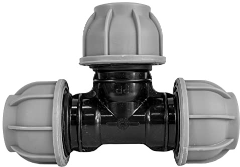 mdpe Water Pipe Compression Fittings,tee,Elbow and Straight Bulk Saver Pack of 5 (20mm tee)