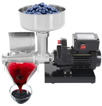 MEELRYD Tomatenpresse Zitruspresse, Saftpresse Elektrisch, Tomatenpresse Passiergerät, Tomatenmühle Maschine mit Stahlfilter, Tomatensaucenmaschine für Herstellung verschiedener Soßen, Keine Installat