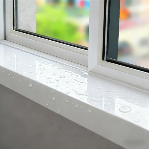 Tablero De Reemplazo Alfeizar Ventana Impermeable Y Resistente A La Humedad, Protector Cortable Para Exteriores E Interiores, Fácil Instalar Para Balcón, Baño Cocina(White,40x10cm (15.7x4))