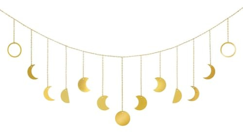 Mondphasen-Wanddekoration, Girlande, Monde, hängende Kunst, ästhetische Dekoration, Mädchenzimmer-Banner für Schlafzimmer, Wohnzimmer, Wohnheim, Zuhause, Büro, Mond