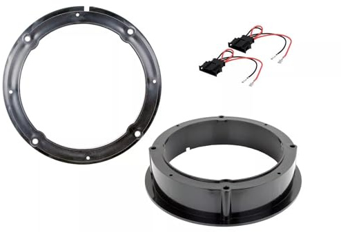 Motorguard Front Rear Door 165mm 6.5 Full kit Speaker Adaptors Rings Spacers Collars For Volkswagen VW Skoda Seat Audi with Speaker Harness Loom
