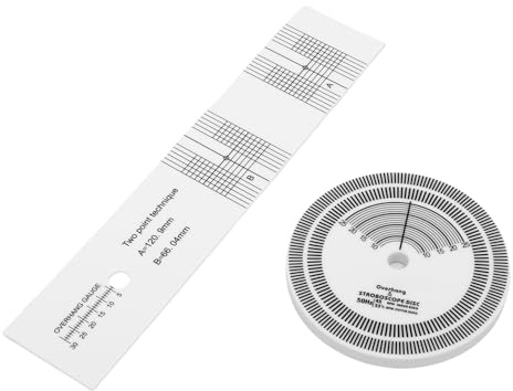 OVAQUIXI Stroboskopscheibe für Plattenspieler Zur Kalibrierung der Schallplattengeschwindigkeit, Drehzahlmesser für HiFi-Schallplatten (33 & 45 U/min), Präzisions-PVC-Stroboskopma