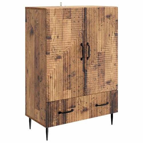 vidaXL Sideboard Altholz 66 x 34,5 x 95 cm Holzwerkstoff, Elegantes Wohnzimmerregal, Vintage Aufbewahrung, praktisches Sideboard, modernes Deko-Stück für Essbereich
