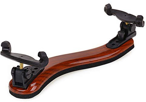 NANYI Schulterstütze für Violine 4/4 und 3/4 mit klappbaren und höhenverstellbaren Füßen, (Holzmaserung)