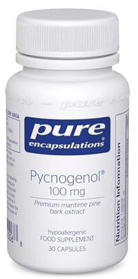 Pure Encapsulations Pycnogenol 100mg, 30 Vegetarian Capsules | Antioxidant Maritime Pine Bark Extract, 100mg Pycnogenol Rich in OPCs, Clinically Studied, Vegetarian