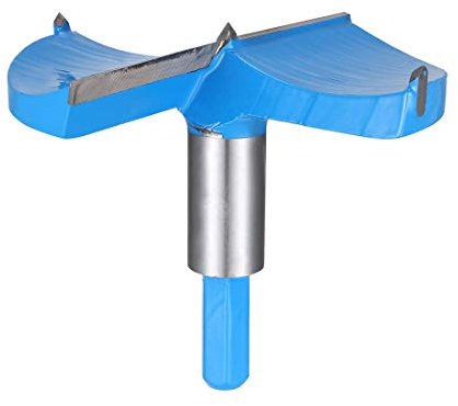 sourcing map Forstner Holzbohrer Lochsäge Schneiden Scharnier Sperrholz MDF CNC Werkzeug Blau 100mm