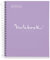 Miquelrius - Notizbuch A5 Notebook Emotions, 120 Blatt 90 g/m², Raster 5 x 5 mm, 5 Farbige Streifen, Mikroperforierte Spirale, Extra fester Einband, 2 Löcher, Farbe Lavendel