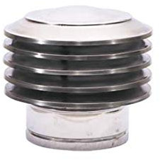 Chapeau à lamelles en acier inoxydable - Chapeau de cheminée - Chapeau de cheminée - Chapeau de cheminée (150 mm)