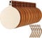 KAHEIGN 60Pcs Holzscheiben zum Basteln, Runde Holz Scheiben Holzanhänger zum Bemalen DIY Handwerk Holzverzierungen für Weihnachtsschmuck Weihnachtsanhänger mit 60Pcs hängenden Schnüren