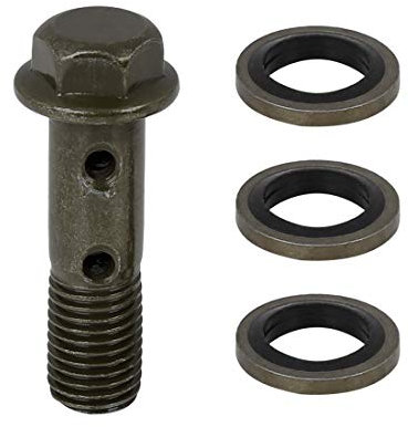 F FIERCE CYCLE M10x1.25mm Metal Banjo Bolt Fuel Line Adapter Set for Motorbike