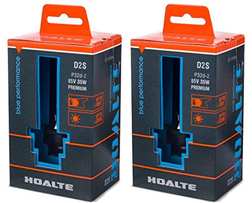 HOALTE D2S Xenon Brenner Blue Performance 6200K - Scheinwerferlampe D2S Xenon Lampe Auto HID - Brenner Ersatzbirne 2 Stücke